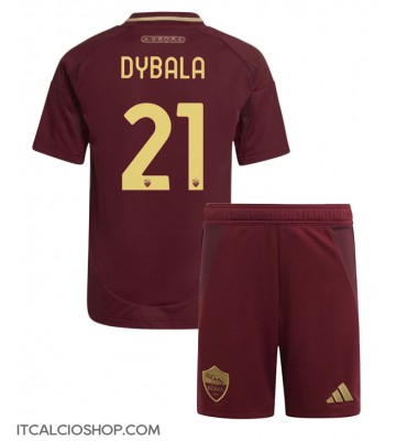 AS Roma Paulo Dybala #21 Prima Maglia Bambino 2024-25 Manica Corta (+ Pantaloni corti)